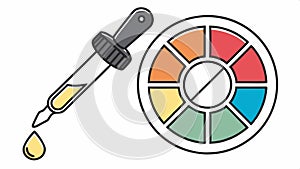 Color wheel and dropper, color selection and design tool vector design Generative AI