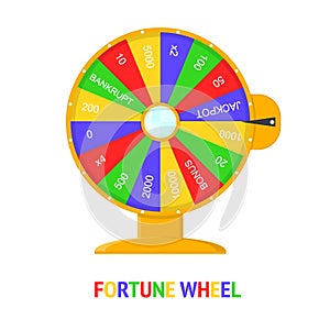 Color Wheel Of Fortune. Vector