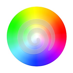 Color wheel guide with saturation and highlight. Colour picker assistant photo
