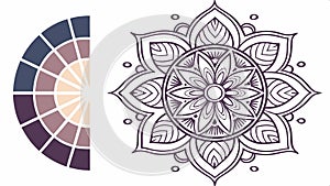 Color wheel palette, art design, and color theory illustration. vector design Generative AI photo