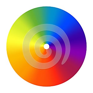 Color wheel vector spectrum. Colorful circle rainbow design. Creative saturation palette. Graphic illustration photo