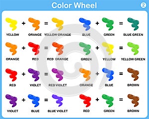 Color Wheel Worksheet for kids