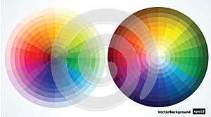 Color wheels. illustration photo