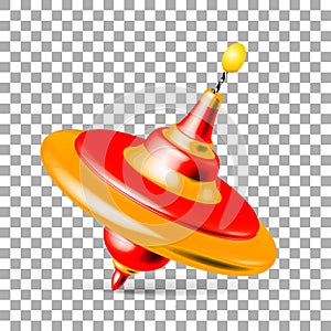 Color whirligig vector illustration on checkered background