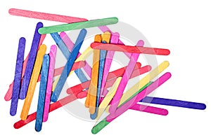 Color wood ice-cream stick art and abstract background