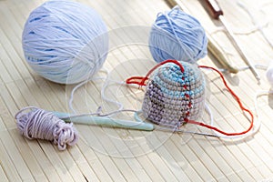 Color woolen clews for knitting and crochet woven piece