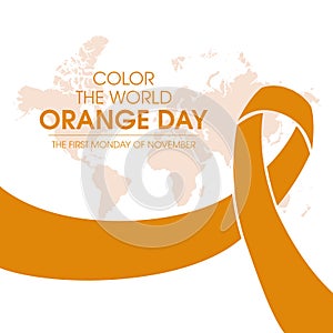 Color the World Orange Day vector