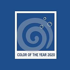 Color of the Year 2020 Classic Blue. Background fashionable palette