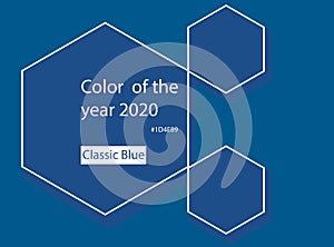 Color of the Year 2020 Classic Blue. Background fashionable palette.