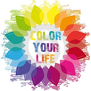 Color your life. Wellness wheel.