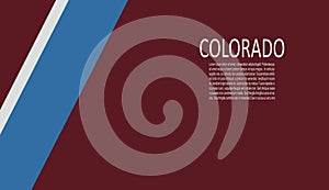 Colorado Avalanche ice hockey team uniform colors. Template for presentation or infographics.