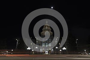 Colorado Capital at Night before vandalism