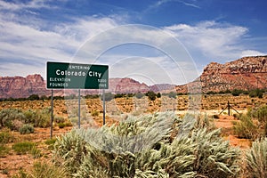 Colorado City City Limits Sign photo