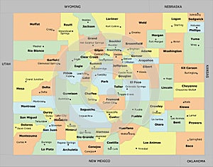 Colorado county map