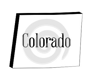 Colorado 3D Silhouette Map