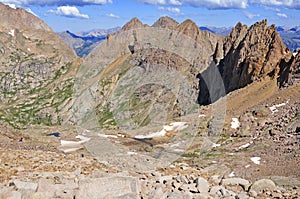 Colorado 14er, Mount Eolus, San Juan Range, Rocky Mountains in Colorado