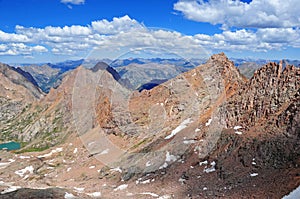 Colorado 14er, Mount Eolus and Sunlight Peaks, San Juan Range, Rocky Mountains in Colorado