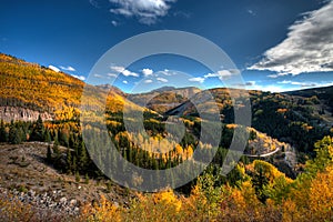 Colorado Fall Colors near Silverton CO along the Skyline Drive