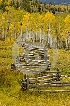 Colorado Fall Split Rail Fence