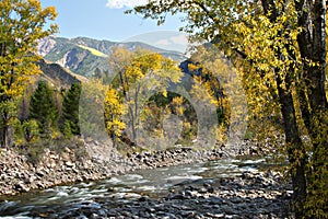 Colorado Fall stream and mountains