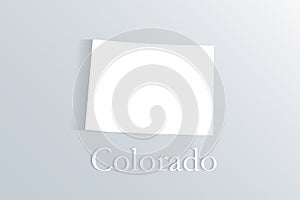 Colorado map silhouette artwork