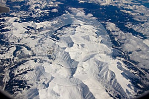 Colorado mountains from the air