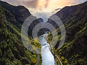 Colorado Mountains and friver photo