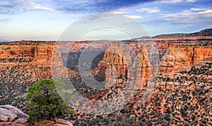 Colorado National Monument Scenic Landscape at Dusk