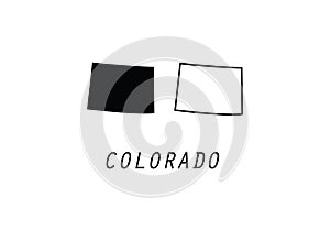 Colorado outline map state shape united states