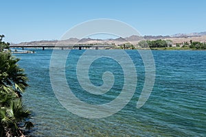 The Colorado River bridge at Laughlin, Nevada