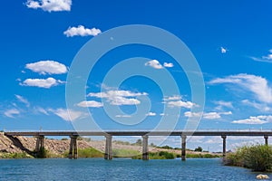 Colorado River Bridge under blue sky