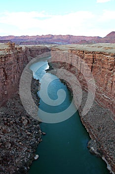Colorado River at Glen Canyon Dam Page / Arizona / USA