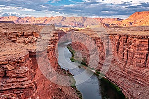 The Colorado River gorge from Navajo Bridge in Arizona