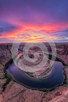 Colorado River, Horseshoe Bend at Sunset