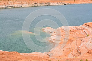 Colorado River runs through the Glen Canyon National Recreation Area in Page, Coconino County, Arizona