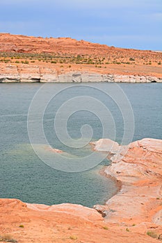 Colorado River runs through the Glen Canyon National Recreation Area in Page, Coconino County, Arizona