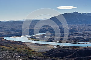 Colorado River Upstream Of Lake Havasu Between Arizona And California