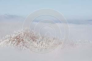 Colorado rockies frozen snow winter landscape