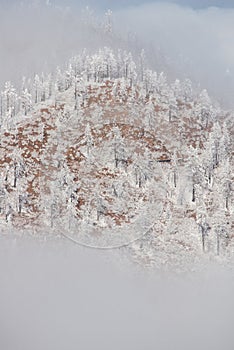 Colorado rockies frozen snow winter landscape