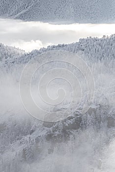 Colorado rockies frozen snow winter landscape