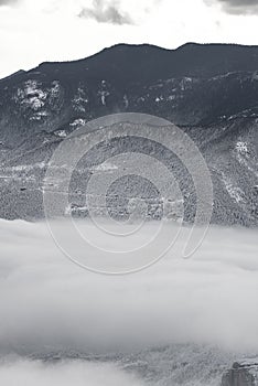 Colorado rockies frozen snow winter landscape