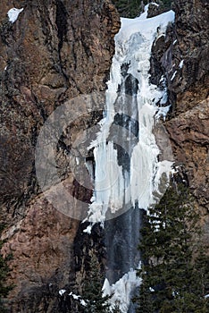 Colorado Rocky Mountain Frozen Waterfall