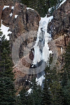 Colorado Rocky Mountain Frozen Waterfall
