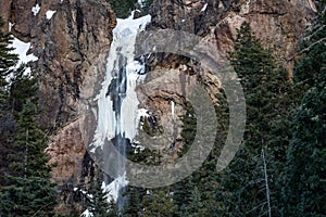 Colorado Rocky Mountain Frozen Waterfall