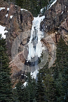 Colorado Rocky Mountain Frozen Waterfall