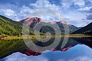 Colorado San Juan Skyway Red Iron Peaks Lake photo