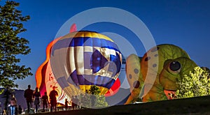 Colorado Springs Balloon Classic 2021 in Memorial Park and Prospect Lake. Night Glow