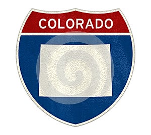 Colorado State Interstate road sign