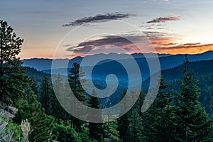 Colorado sunrise over the Rocky Mountains