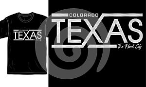 Colorado texas city urban street t shirt design graphic vector